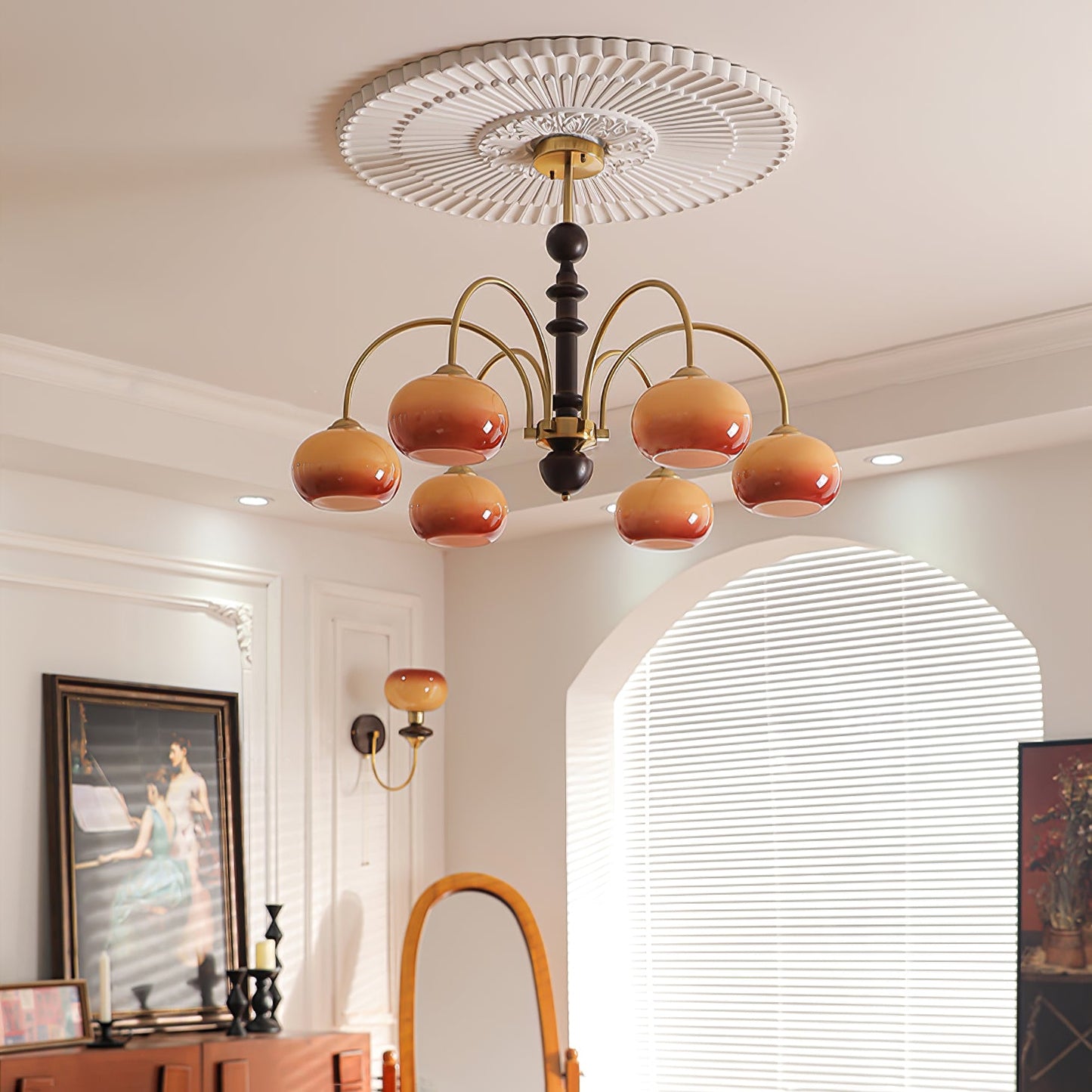 Ripe Persimmon Elegant Chandelier