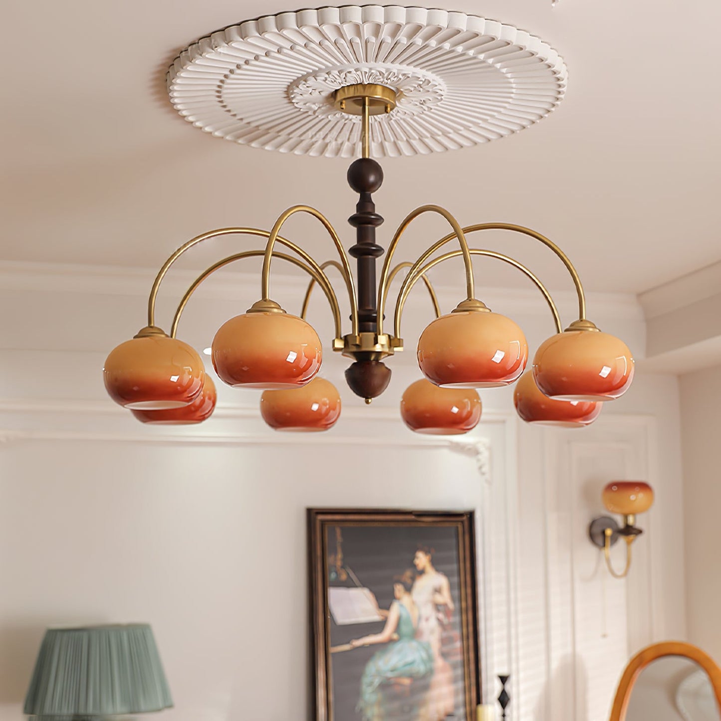 Ripe Persimmon Elegant Chandelier