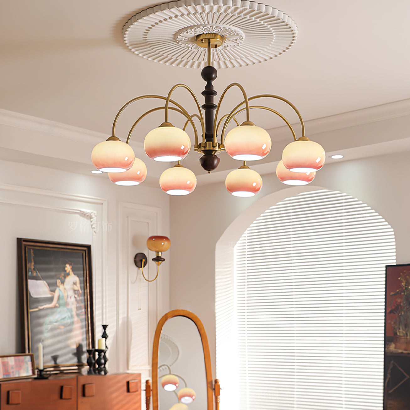 Ripe Persimmon Elegant Chandelier