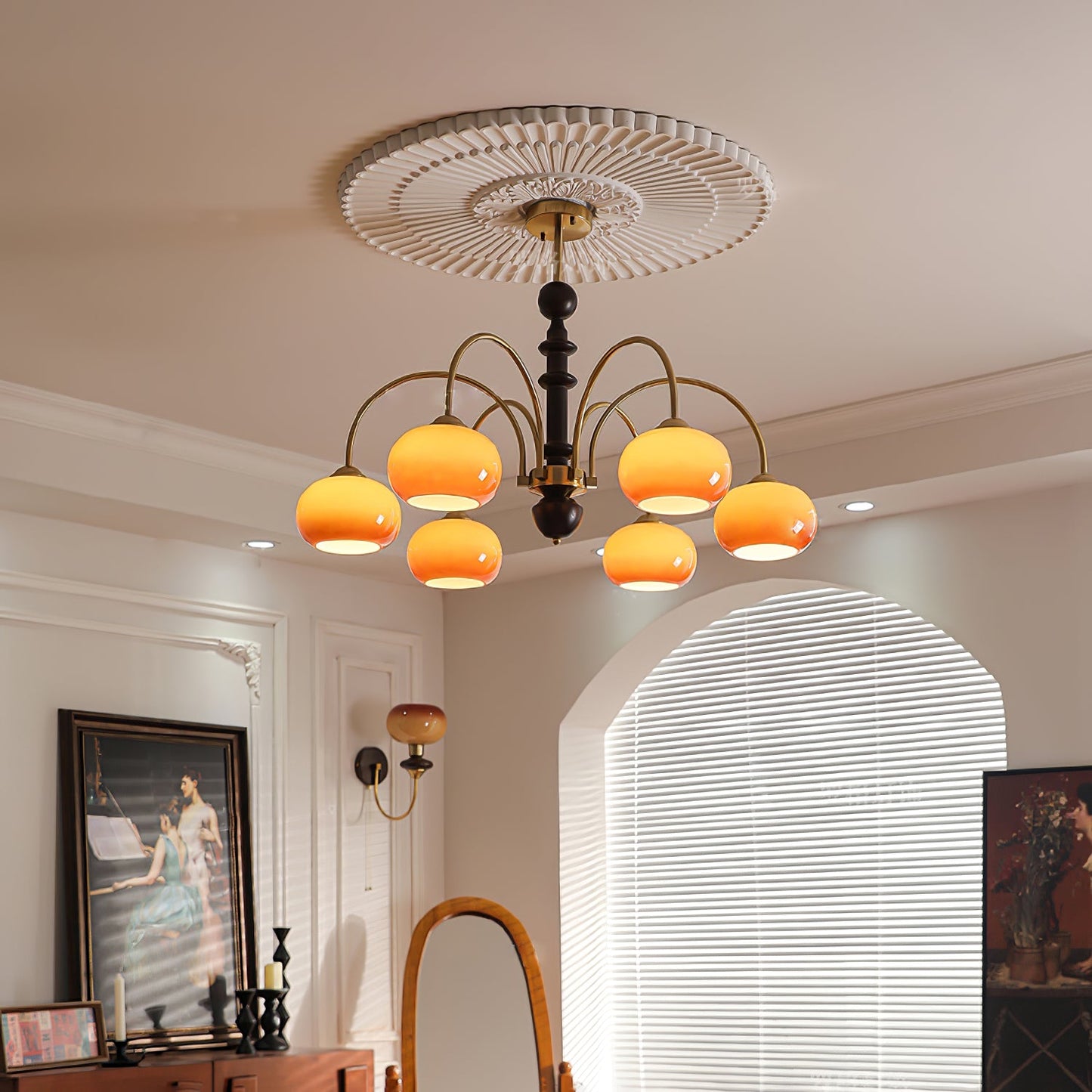 Ripe Persimmon Elegant Chandelier