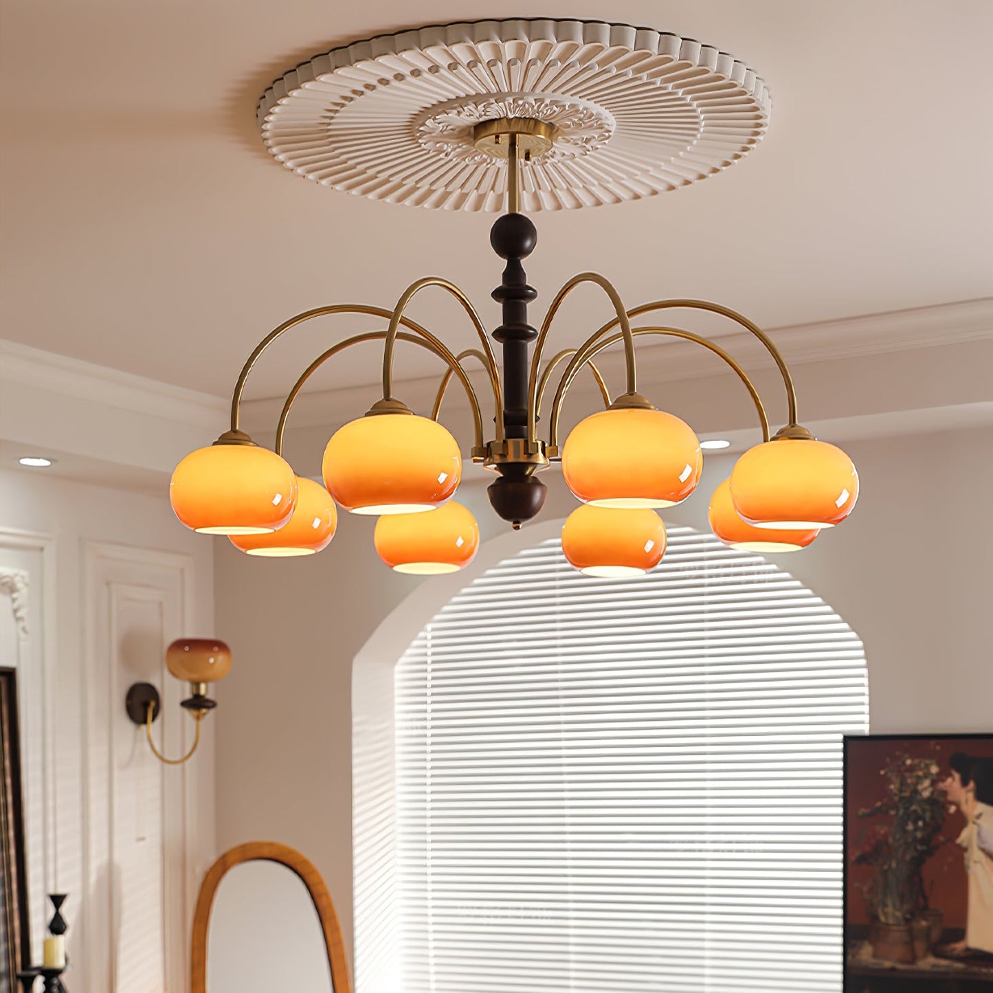 Ripe Persimmon Elegant Chandelier