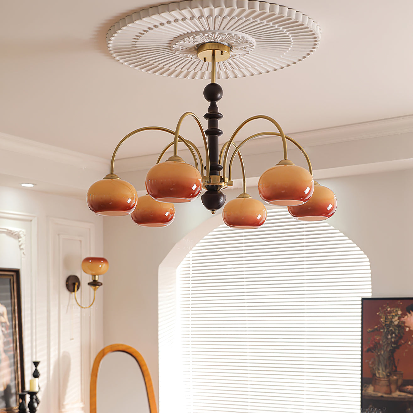 Ripe Persimmon Elegant Chandelier
