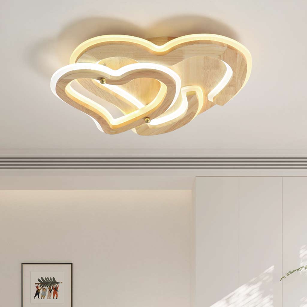 Ceiling Light Romantic Heart Flush Mount