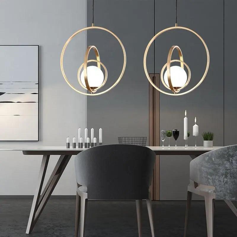 Rota Rotating Gold Pendant Light
