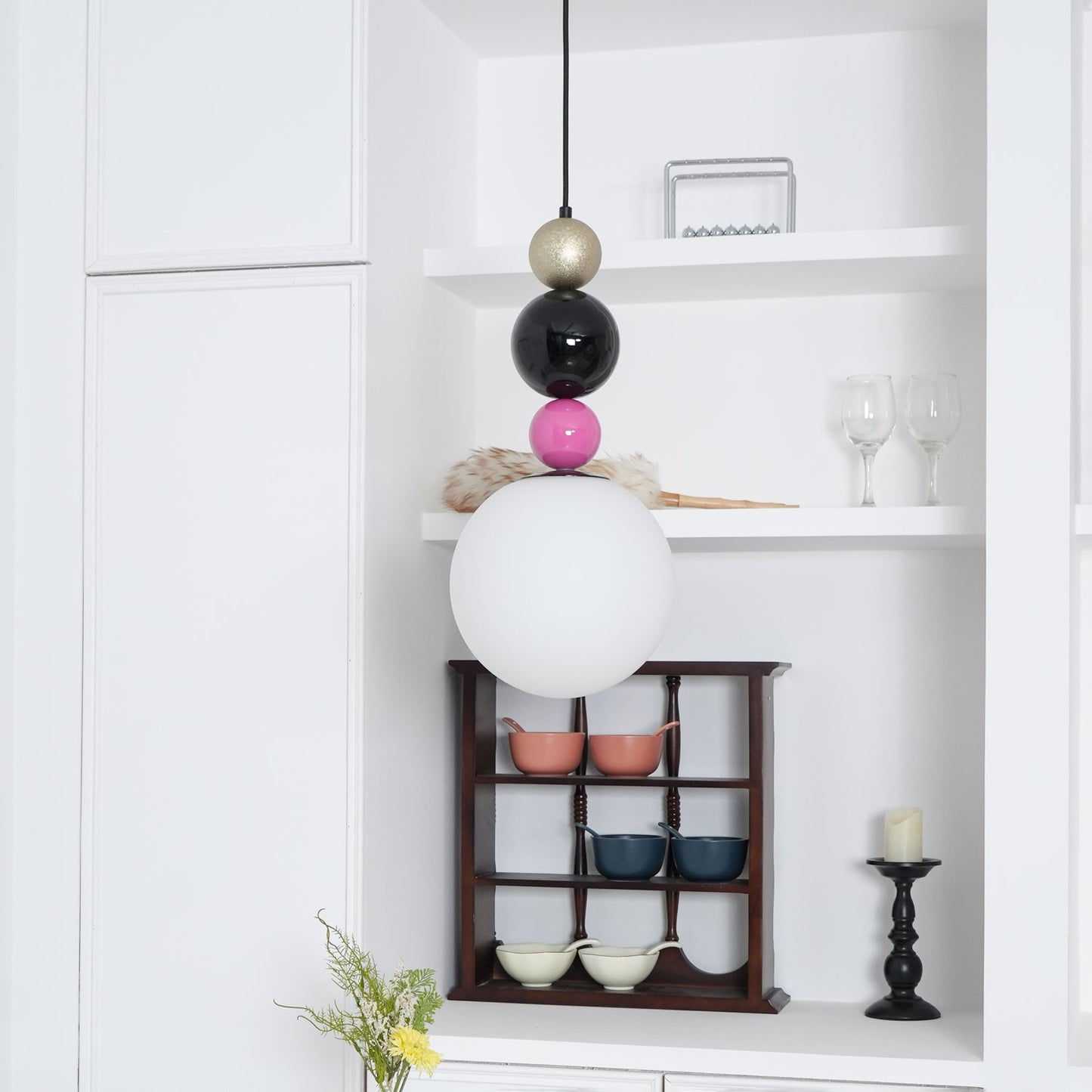 Round Balls Stacking Pendant Light