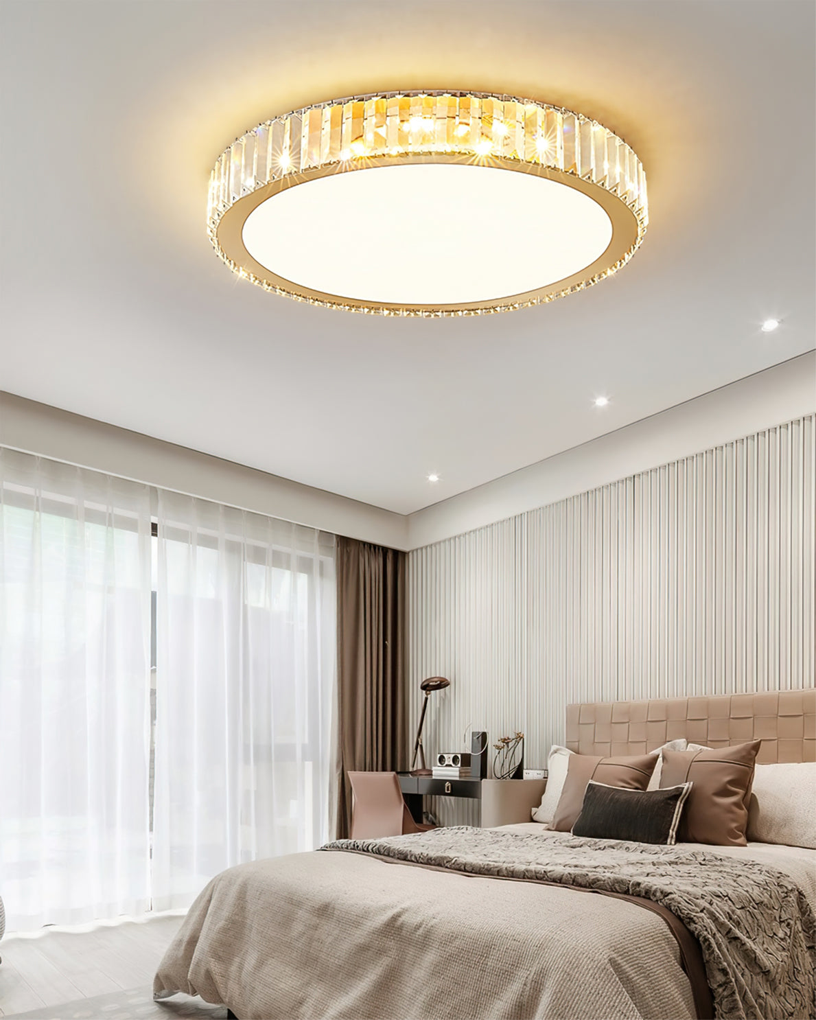 Round Crystal Ceiling Lamp