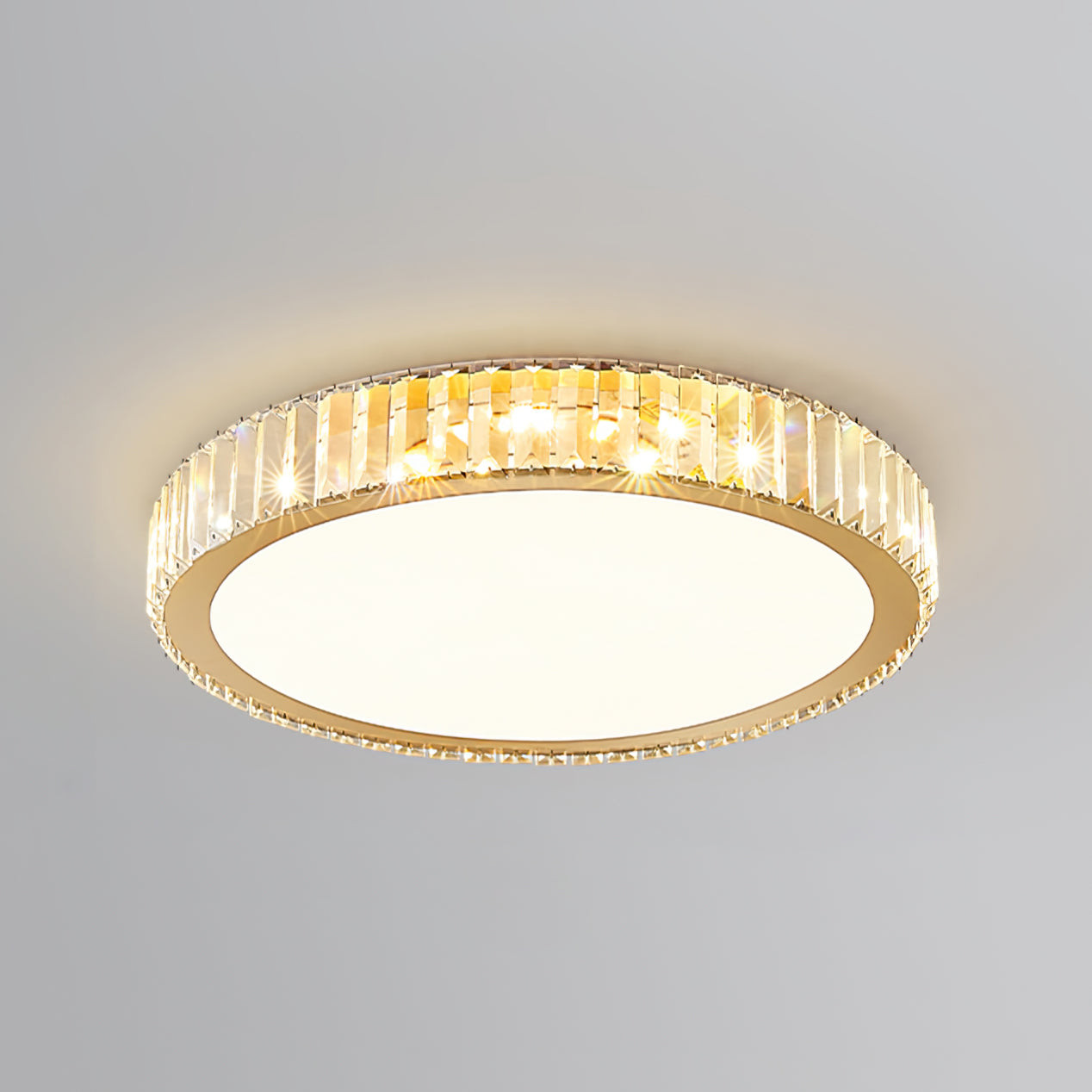 Round Crystal Ceiling Lamp