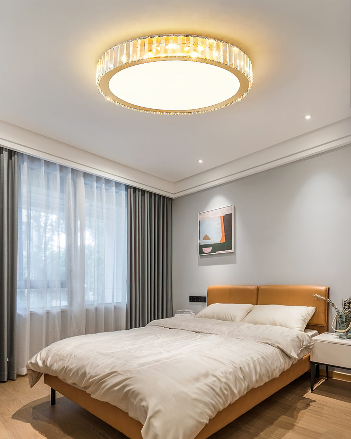 Round Crystal Ceiling Lamp