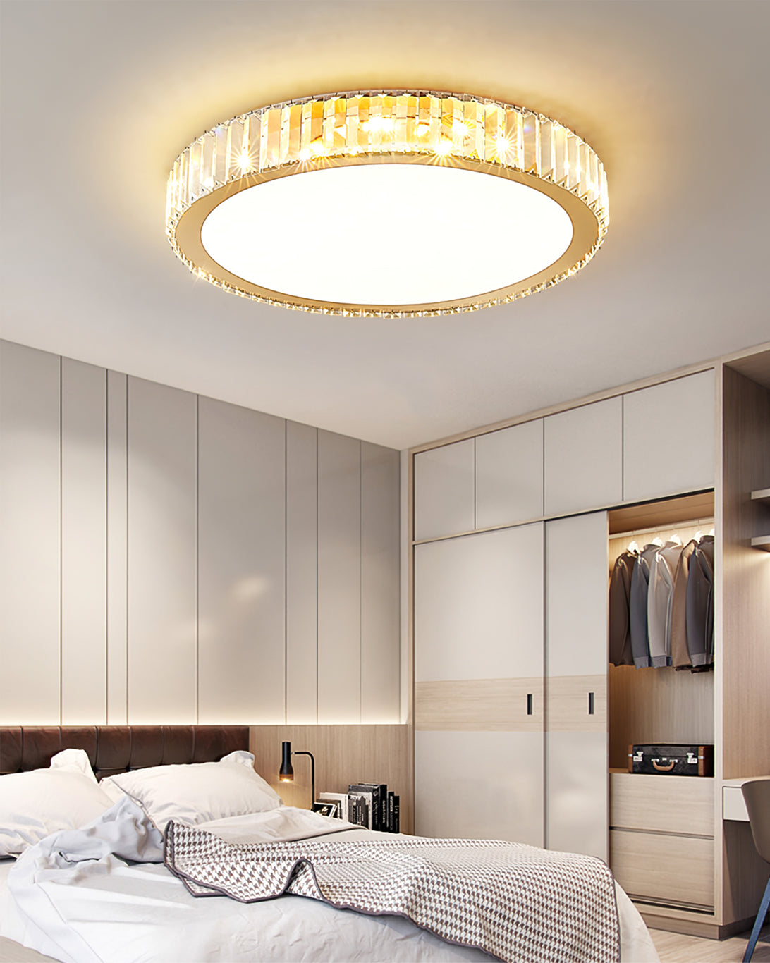 Round Crystal Ceiling Lamp