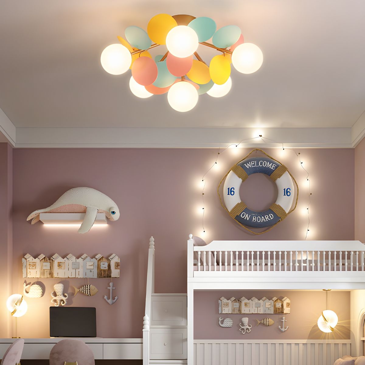 Round Macaron Ceiling Lamp Fixture