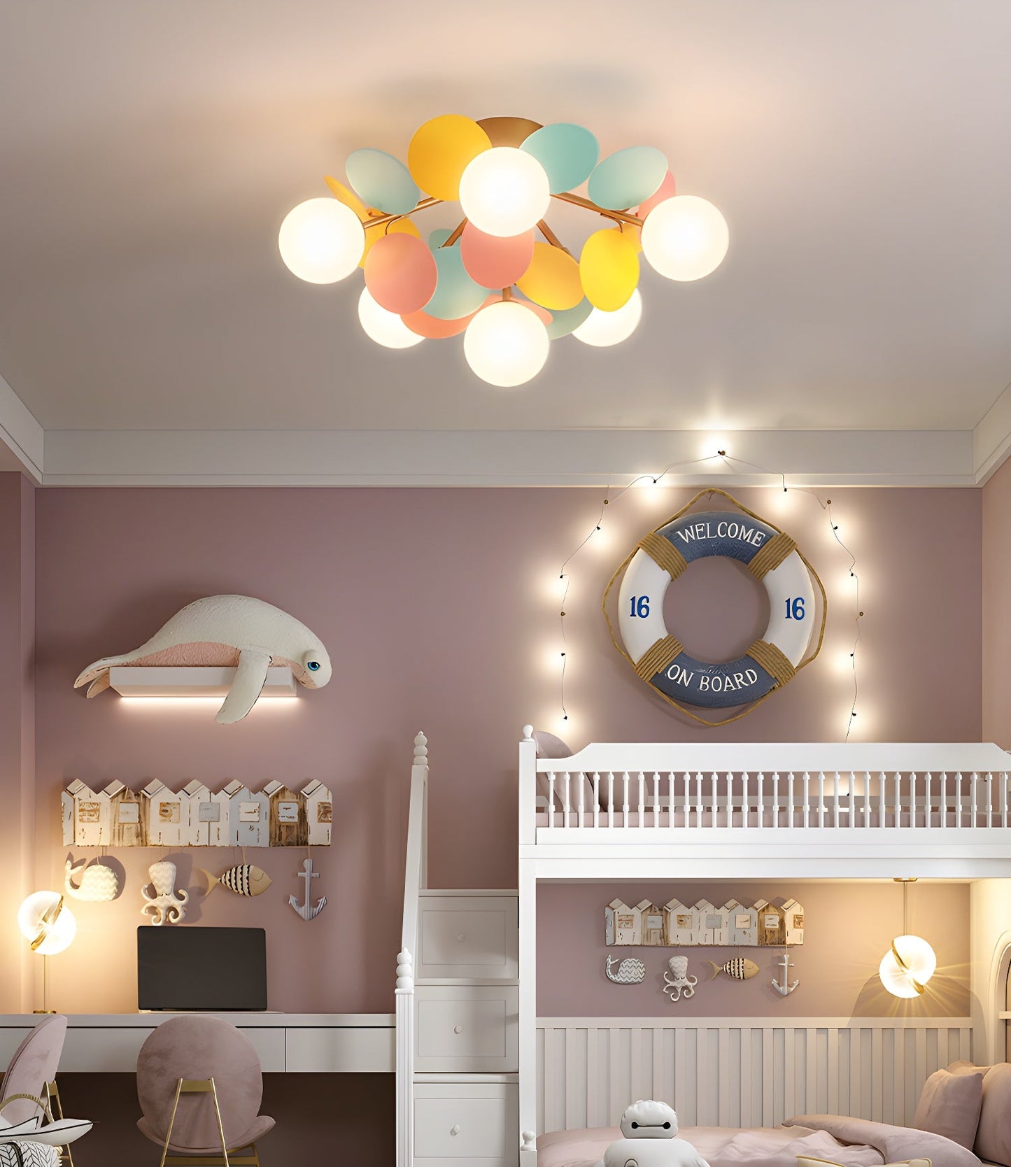 Round Macaron Ceiling Lamp Fixture