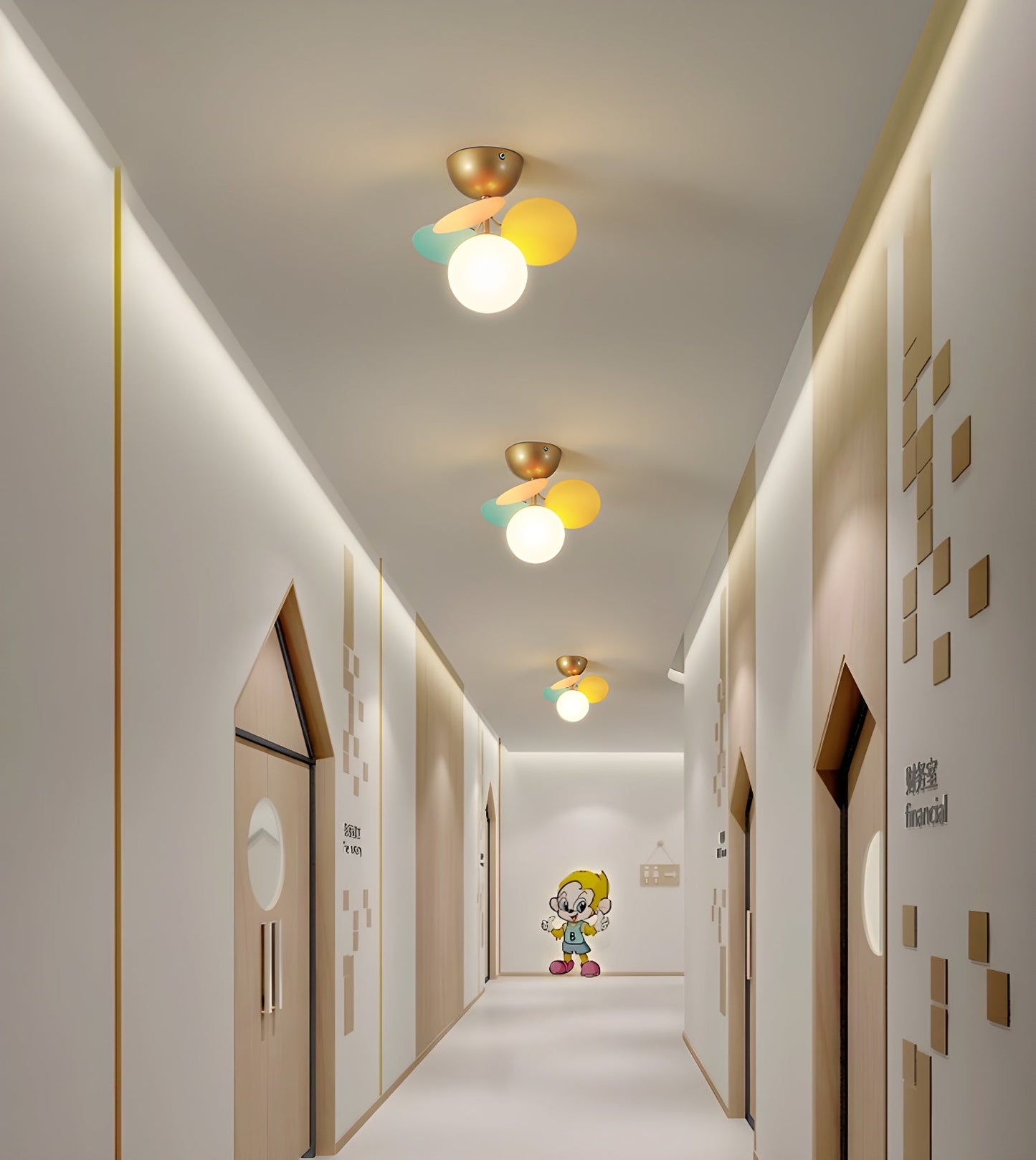 Round Macaron Ceiling Lamp Fixture