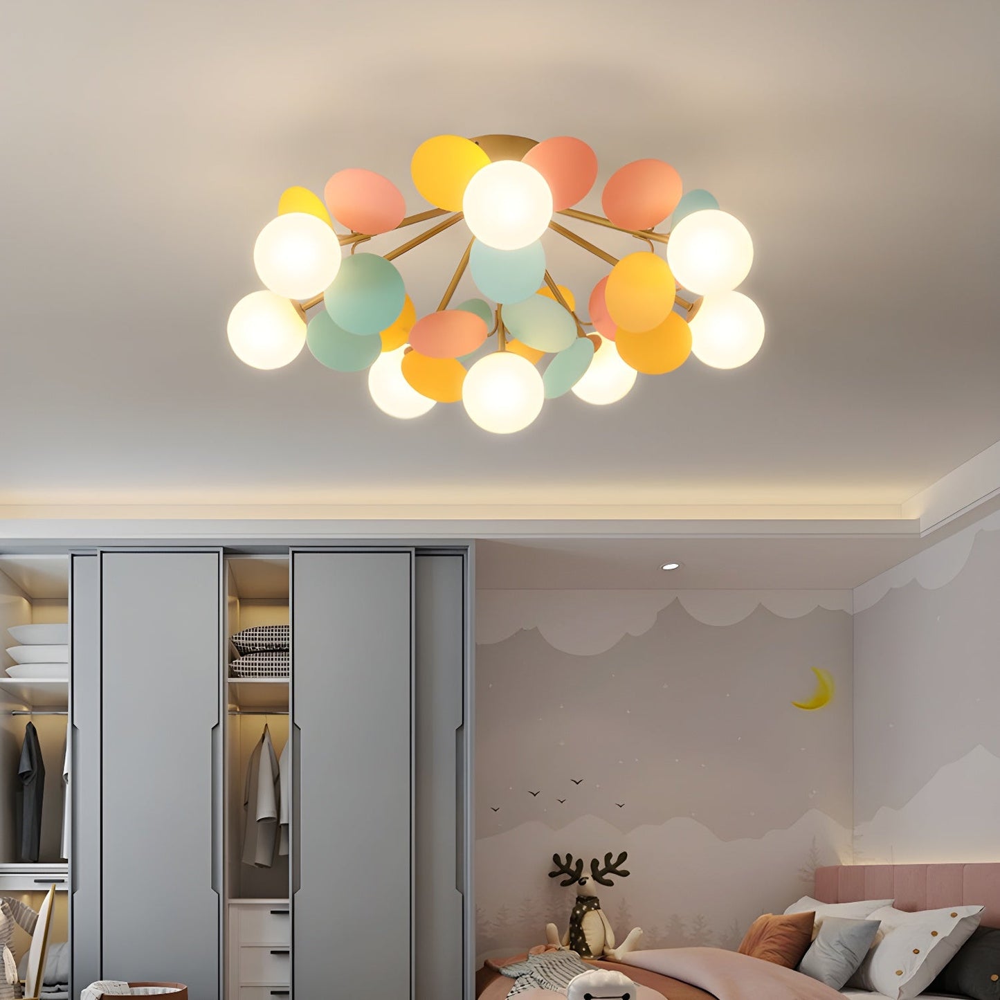Round Macaron Ceiling Lamp Fixture
