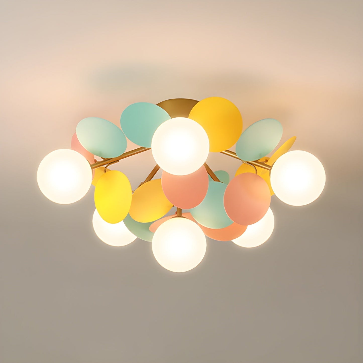 Round Macaron Ceiling Lamp Fixture