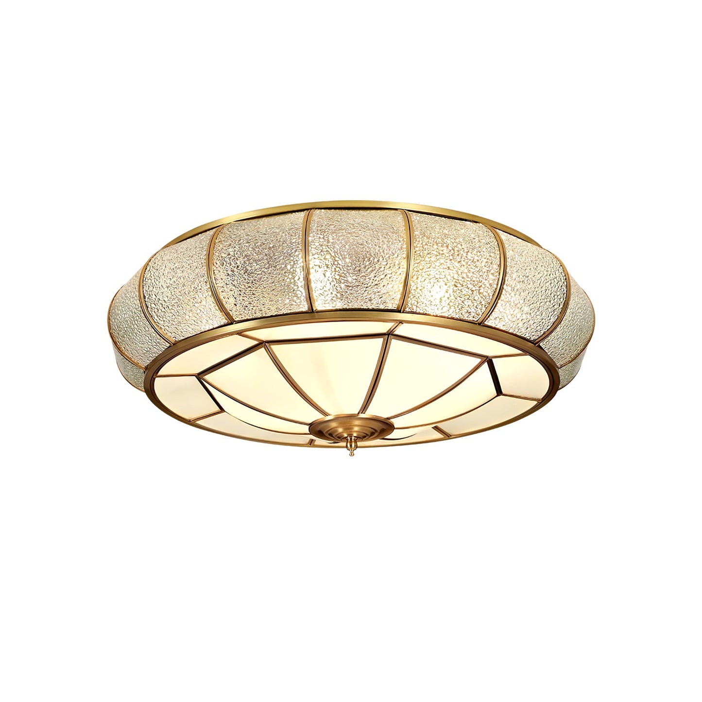 Round Textured Glass Ceiling Lamp