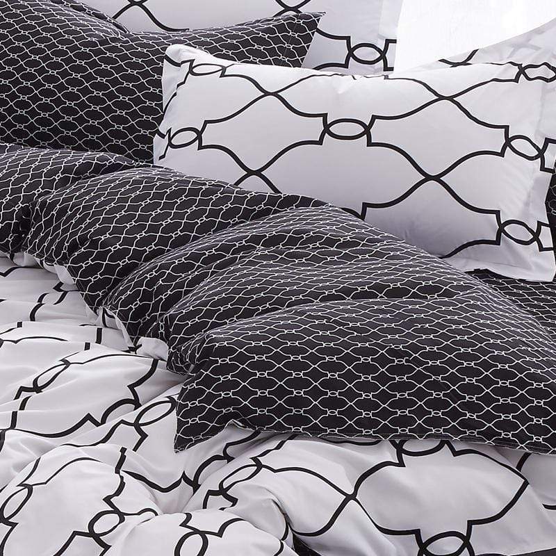 Kurdic Contrast Duvet Cover Set - Nordic Side - bed, bedding, bis-hidden, duvet