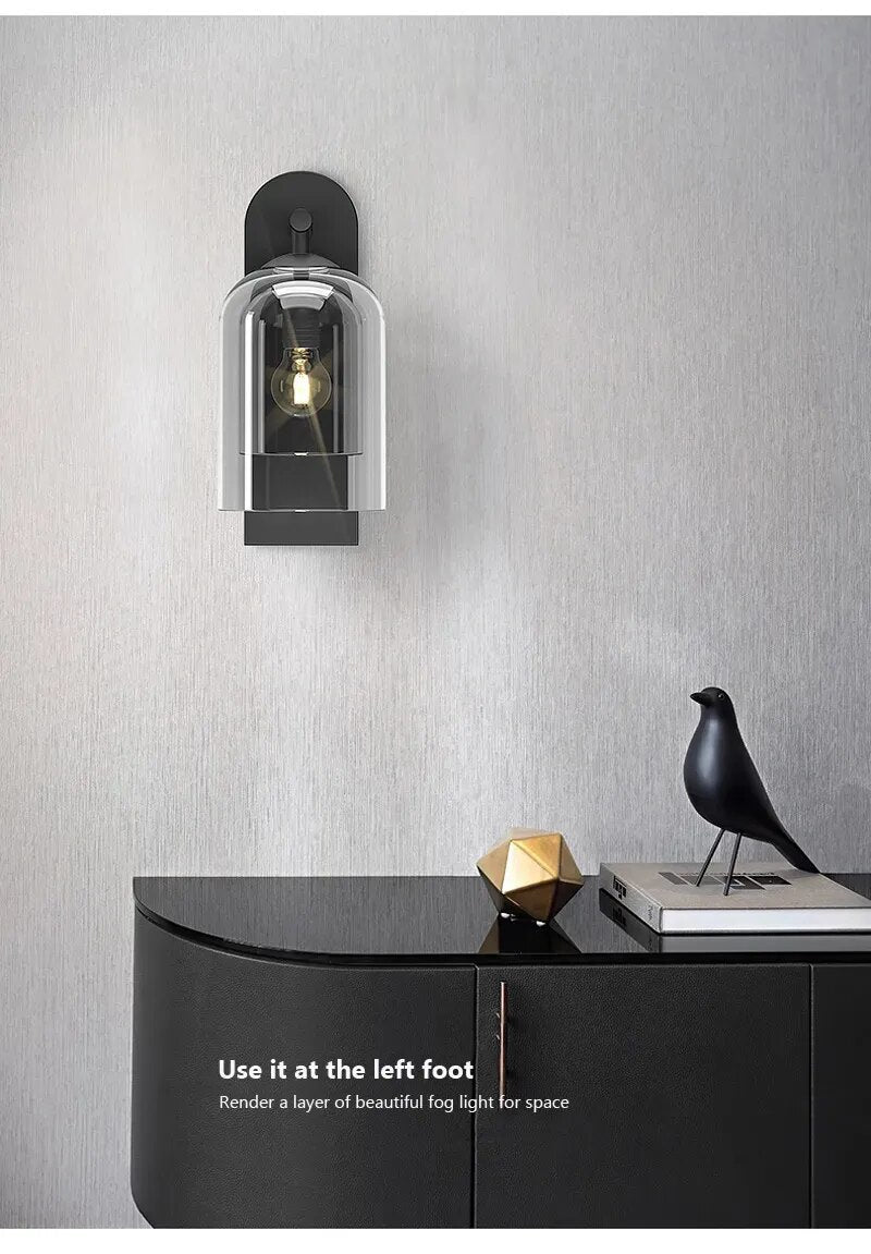 IIS Postmodern Indoor Glass Wall Lights Vintage Bath Vanity