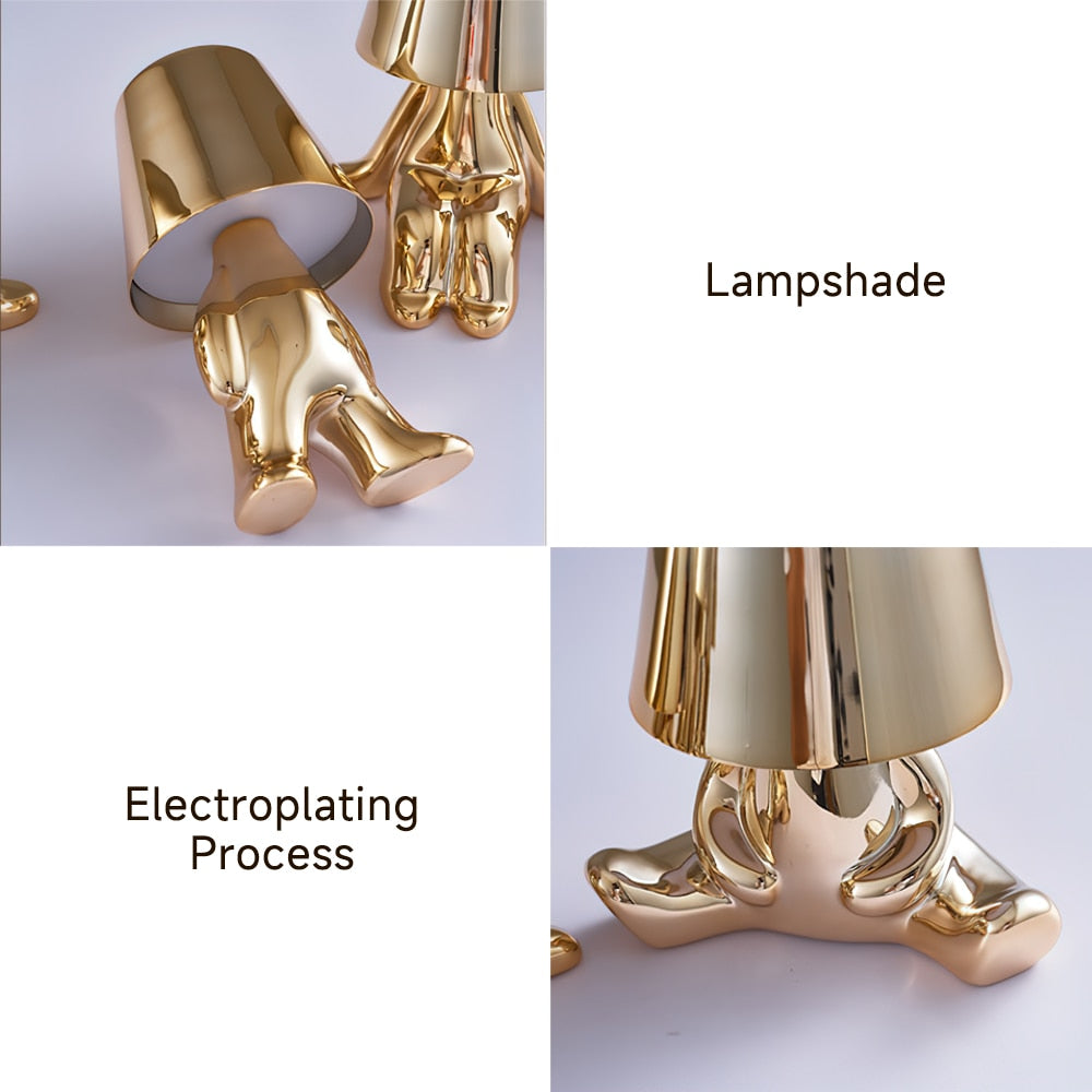 PQ Golden/Silver Statuette LED Aluminum