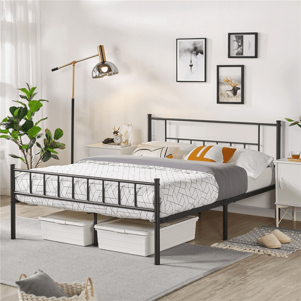 Birk - Queen Size Bed Frame Metal Bed Frame Queen Bed Frame with Storage