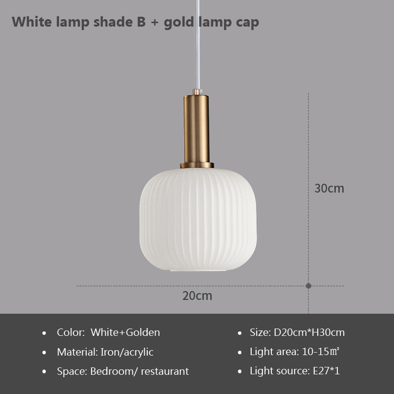 Wad Nordic Colorful Glass Pendant Light