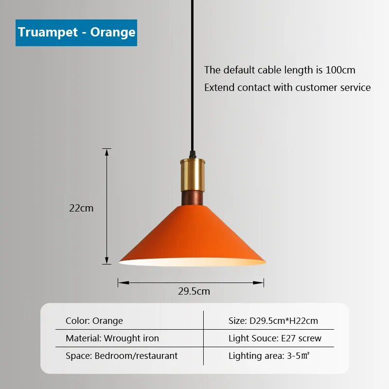Nordic Industrial retro loft simple Hanging Light