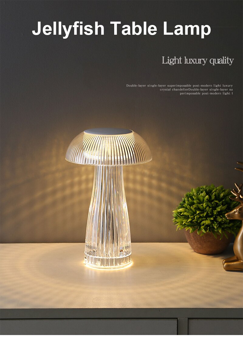 BAN Jellyfish lampshade LED night light table lamp