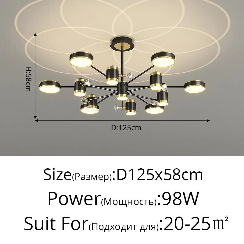 Nordic Starry Ceiling Chandelier Light
