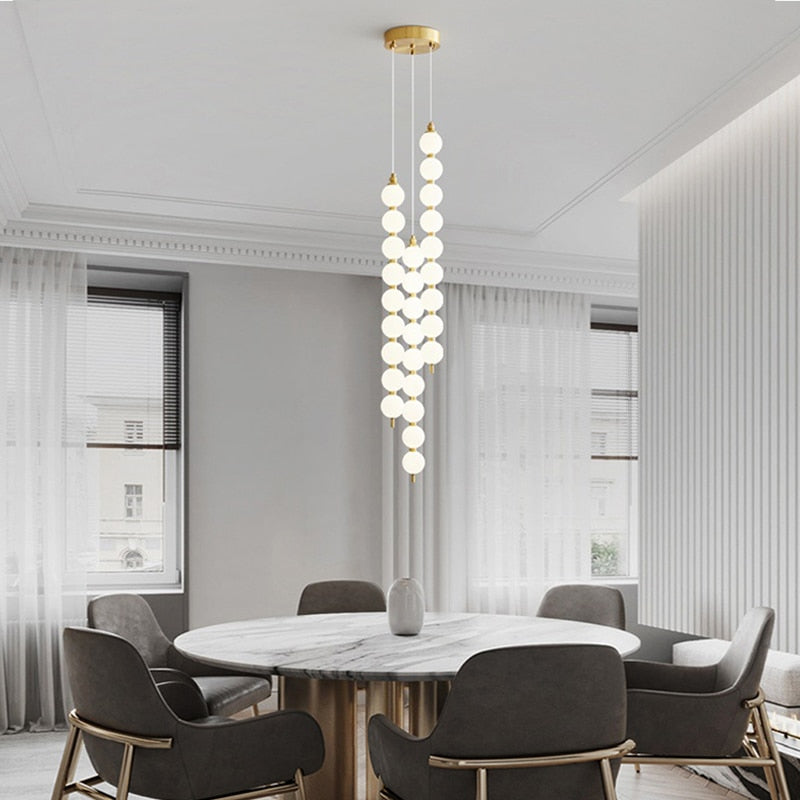 Mak Modern White Ball Pendant Light
