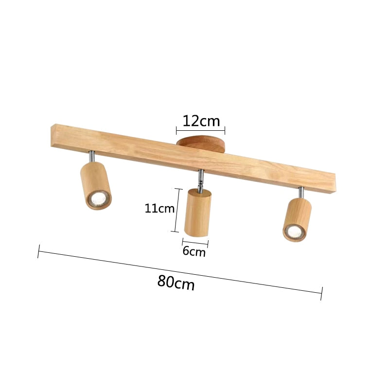 Oud Wood Modern LED Ceiling Lamp