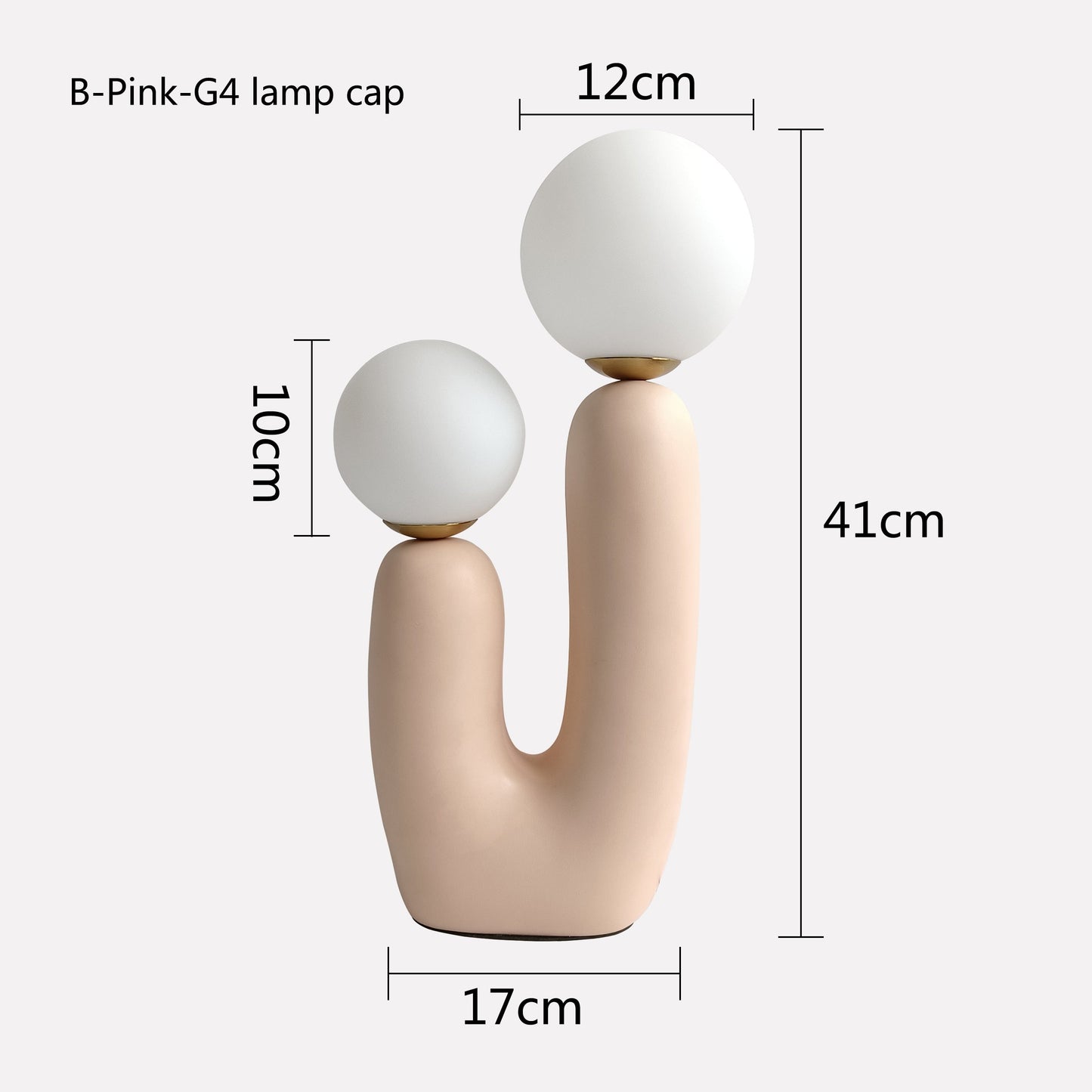 OUD Aubrey Glass Ball Table Lamp Green Pink Resin body