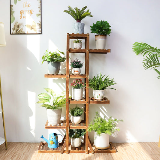 Vidkun - Tall Plant Stand Tiered Plant Stand Plant Shelf Indoor & Outdoor Plant Shelf Flower Stand