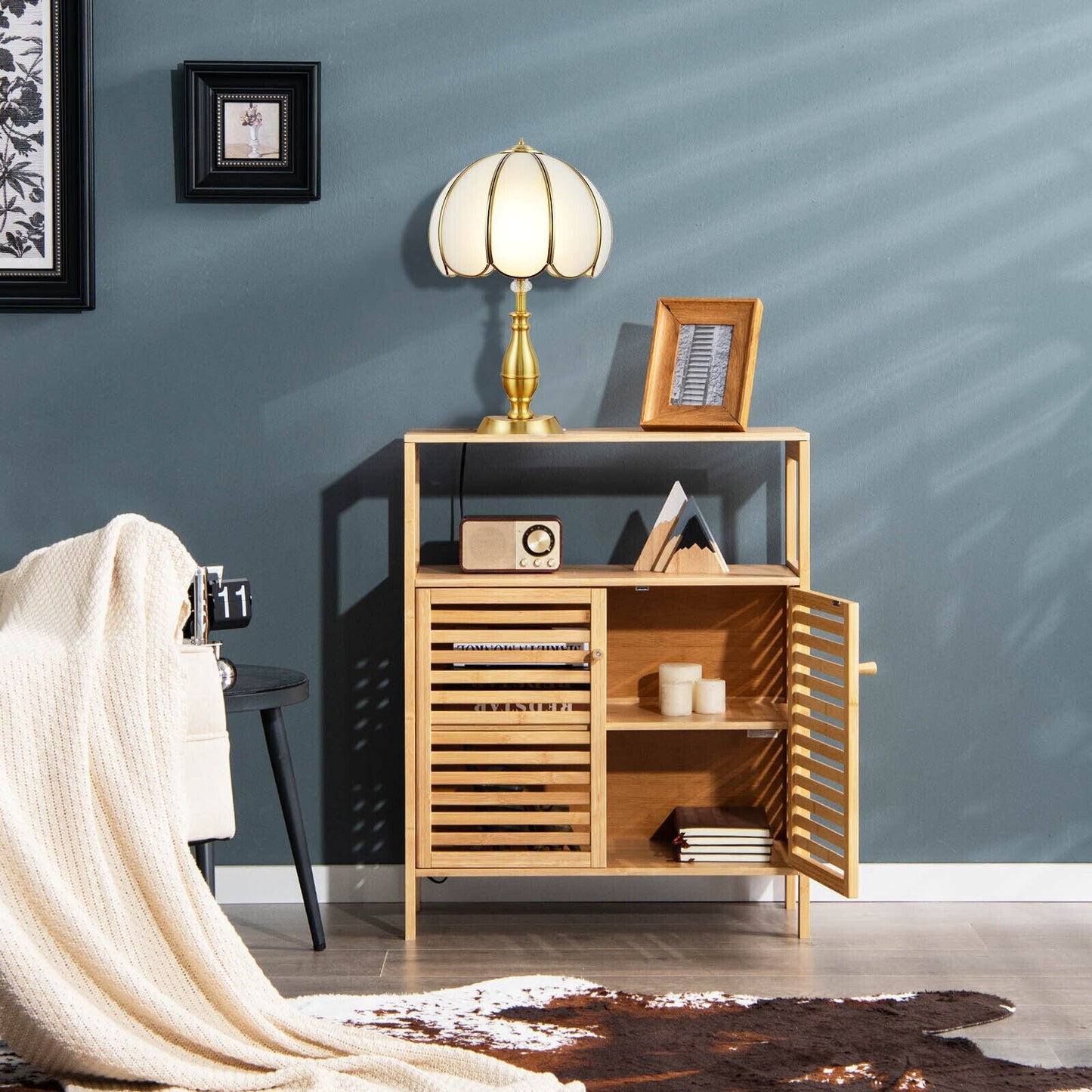 Fredrika - Bamboo Wood Storage Cabinets Bathroom Cabinets