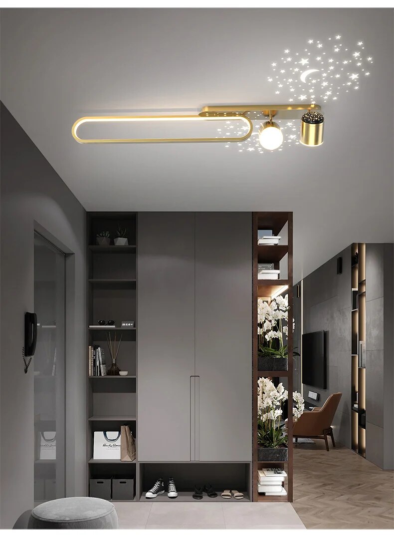 MAV Star Projection Modern Aisle Ceiling Lights with Spotlights