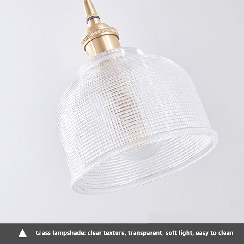 Nordic Glass Minimalist E27 Transparent Lampshade Pendant Light