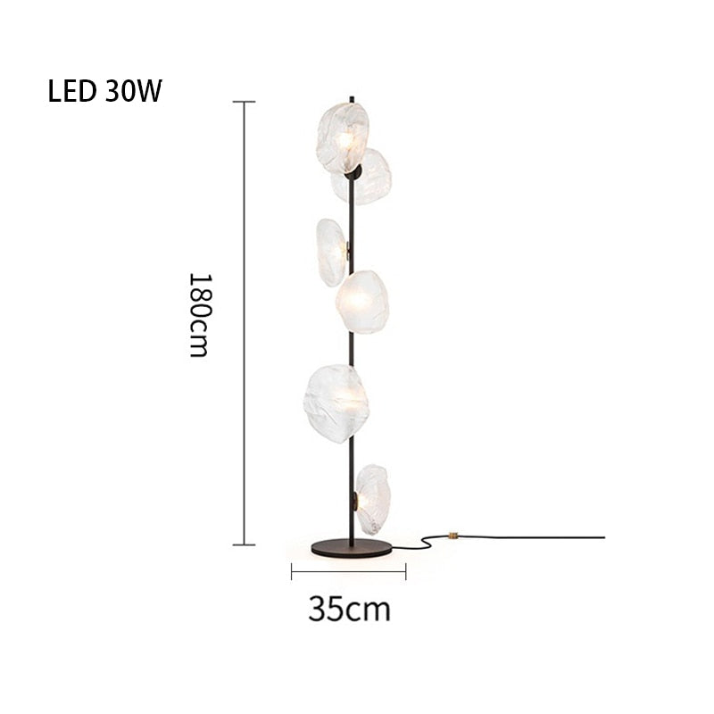 MAK Table/Floor/Stand Cloud Artistic Floor Lamps Glass LED Lighting Gray Nightlight