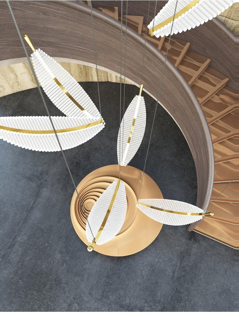 Ylk Feather Design LED Chandelier
