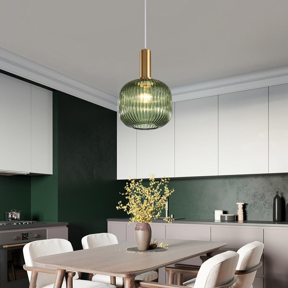 Wad Nordic Colorful Glass Pendant Light
