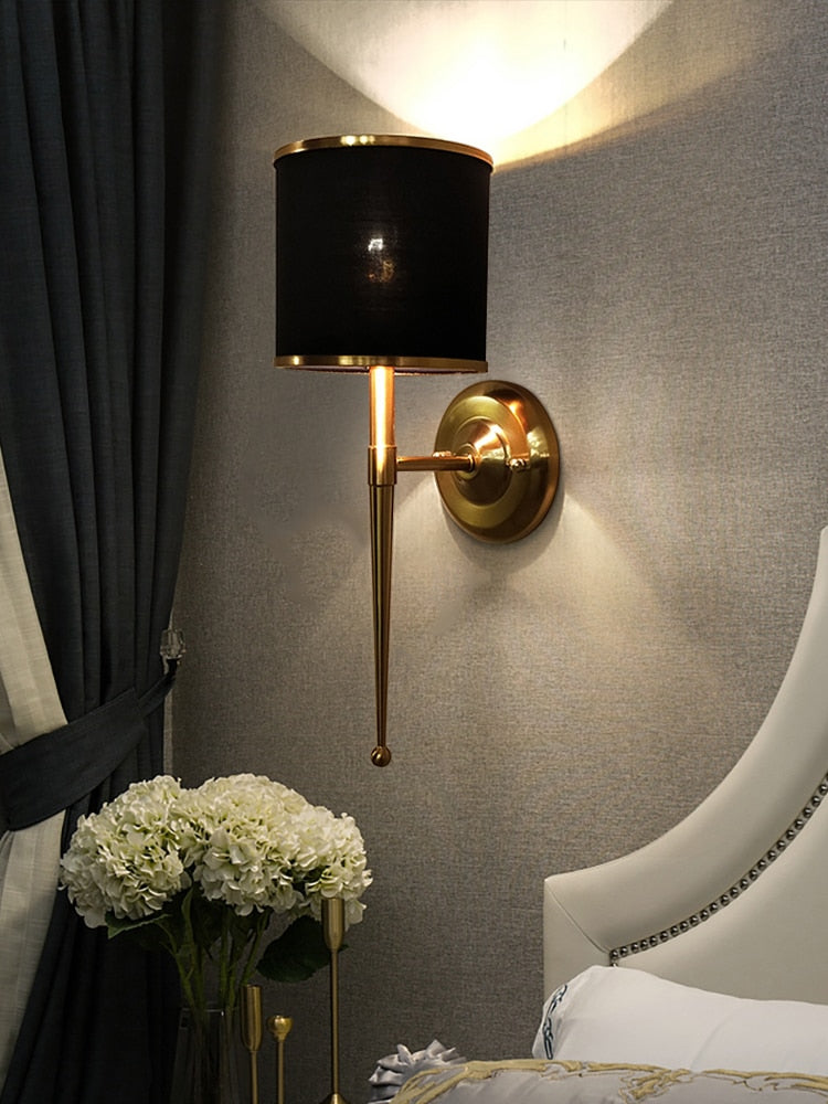 Ylk Axton Modern Black Wall Sconce