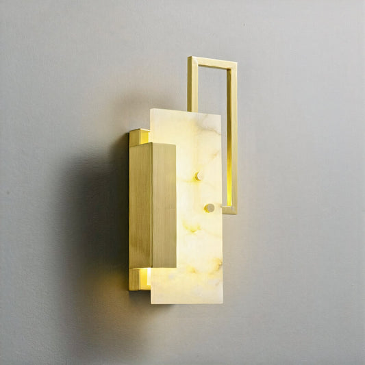 IIS Luxury Marble LED 6W Copper Golden Wall Lamp