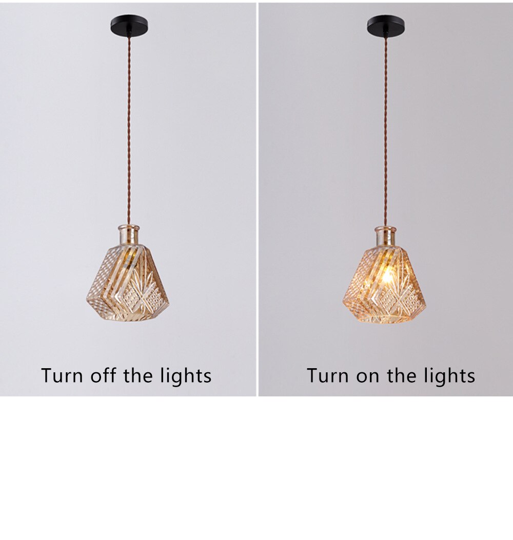 HEN Aegea Retro Glass Lampshade Pendant Lights