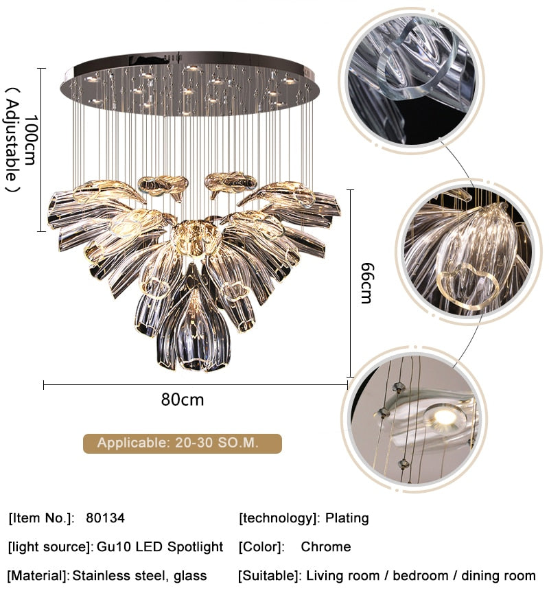 Ylk Luxury Crystal Chandelier Lamp