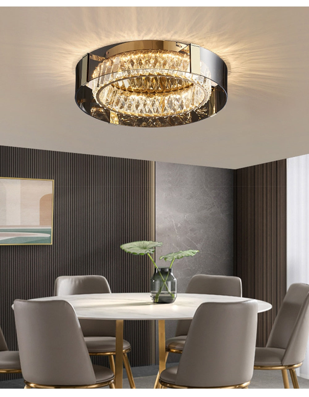 Mak Plafonnier Crystal Pendant Light