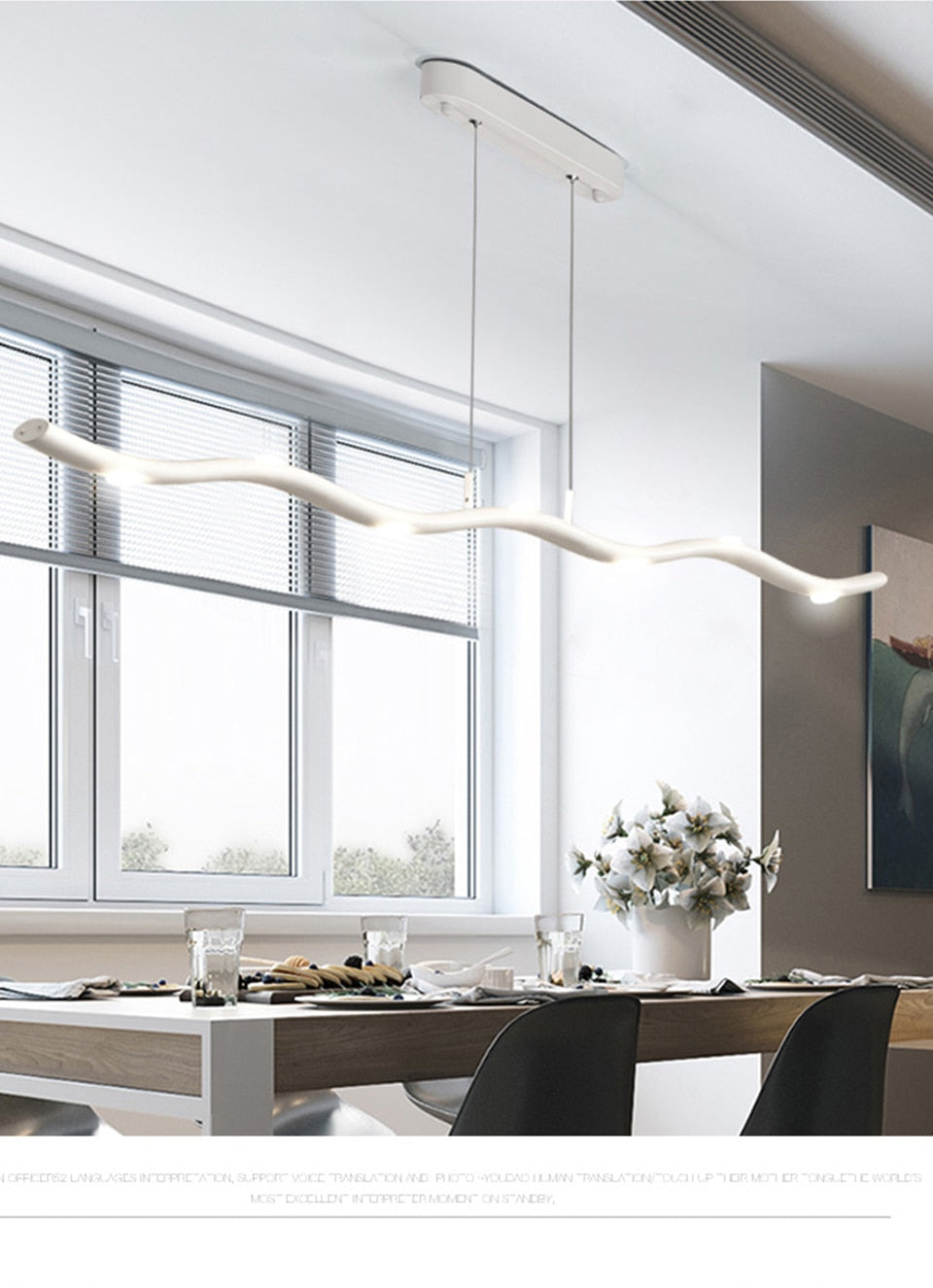 IIS Adjustable Haning Wave Chandelier Lighting