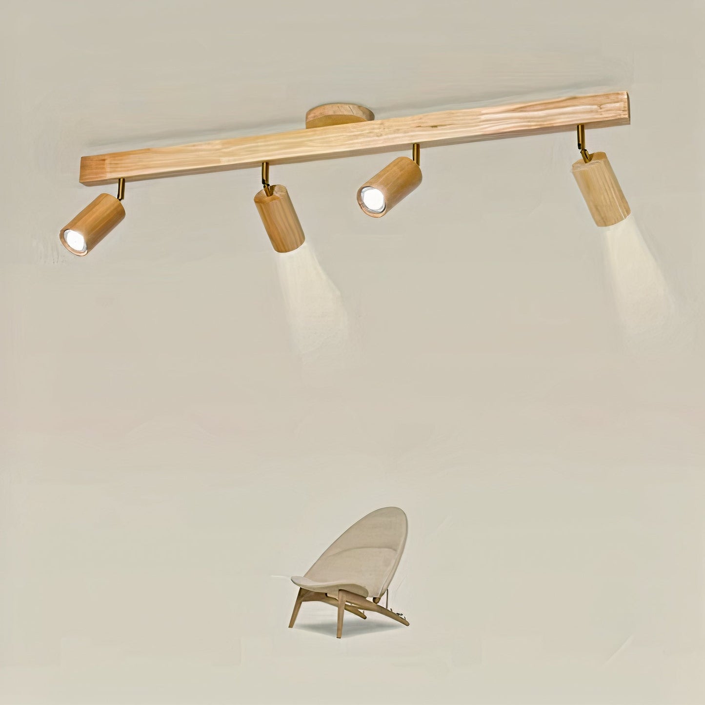 Oud Wood Modern LED Ceiling Lamp