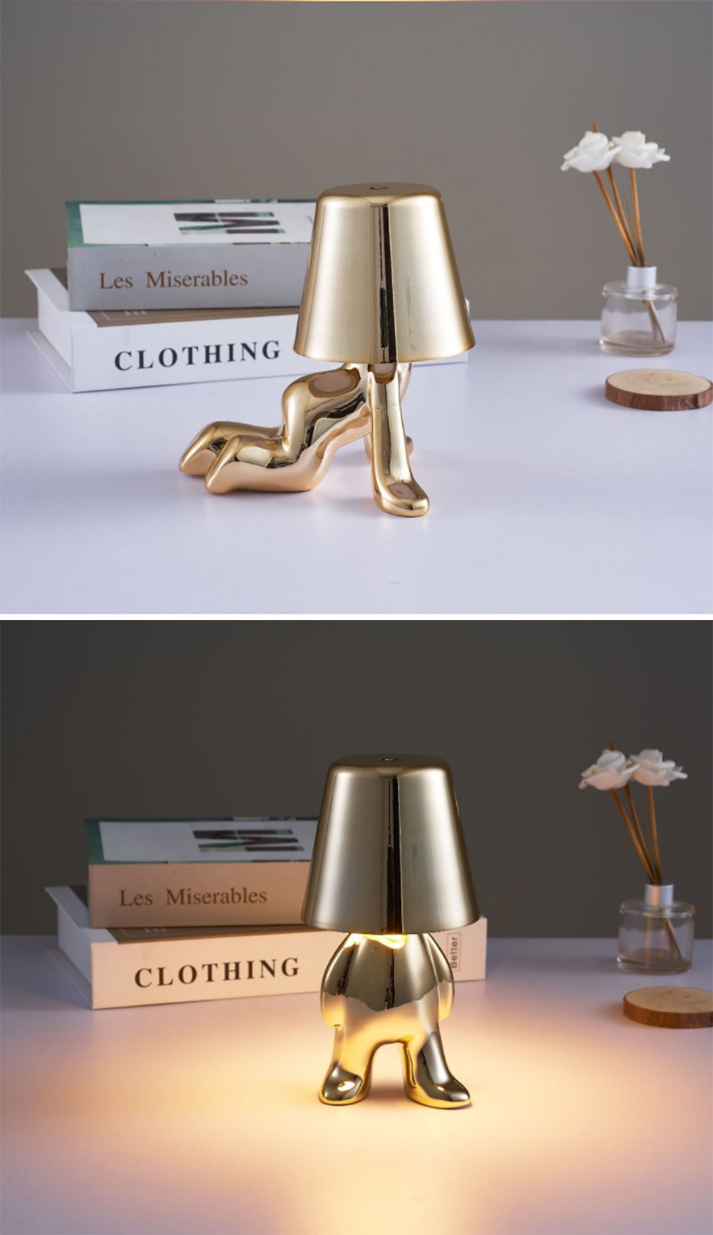 PQ Golden/Silver Statuette LED Aluminum