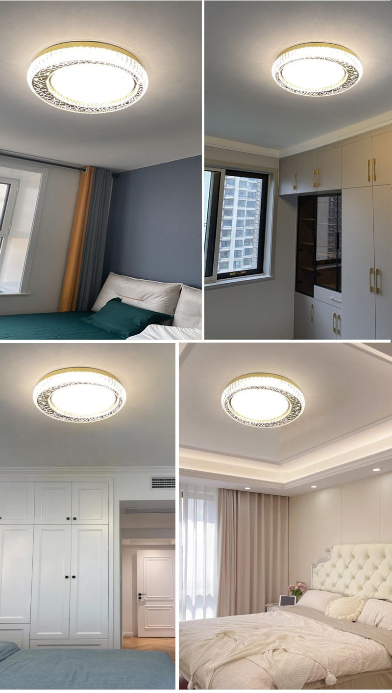 Ylk Luxury Gold Crystal Chandelier