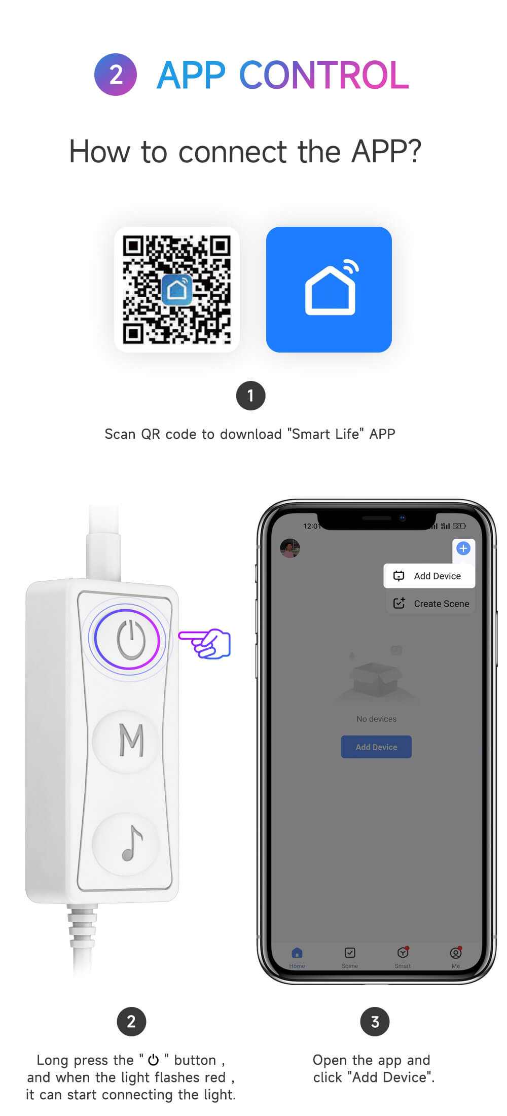 PQ Smart WiFi APP Control Glide Night Light