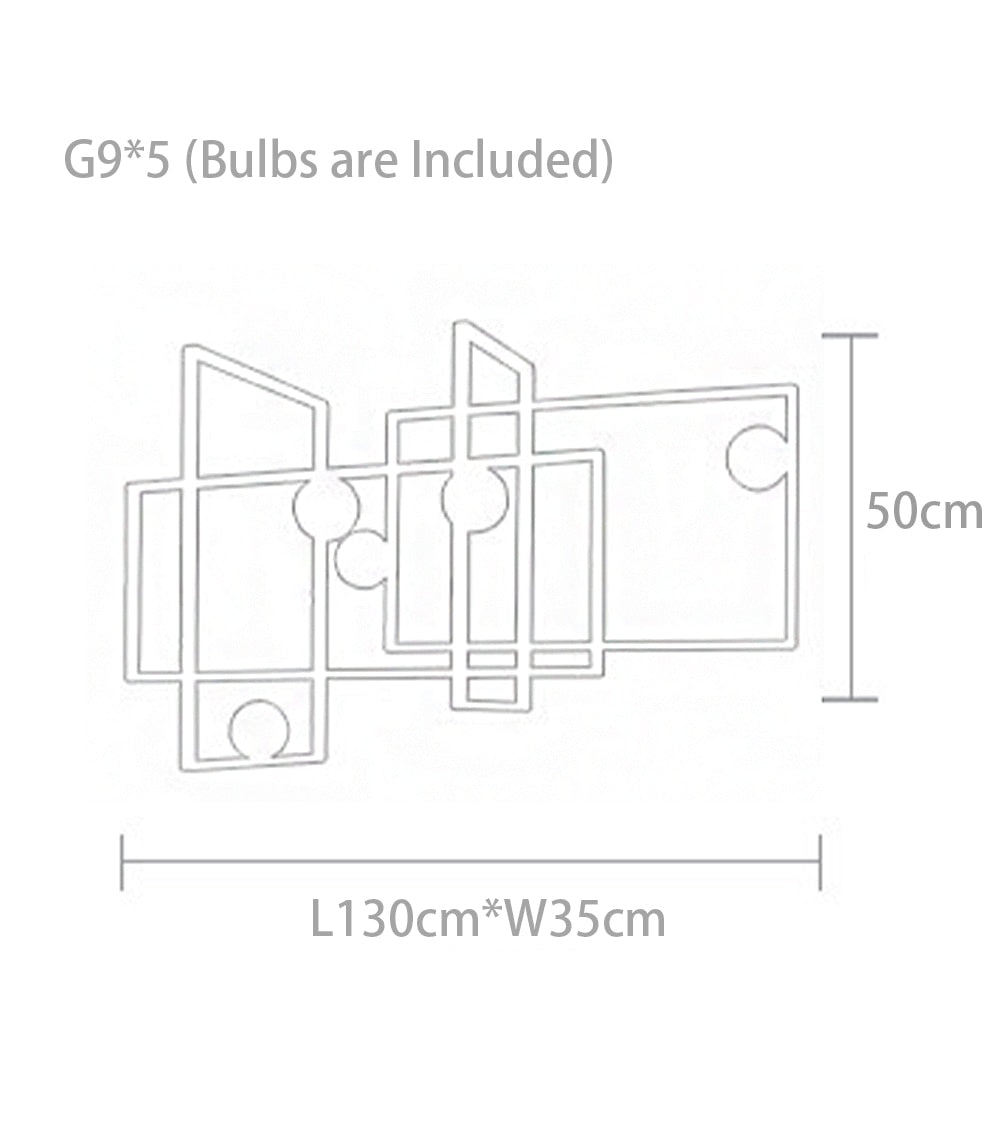 Mak Rectangle Modern Artistic Ceiling Light