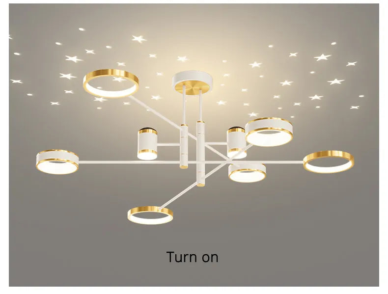 Nordic Starry Ceiling Chandelier Light