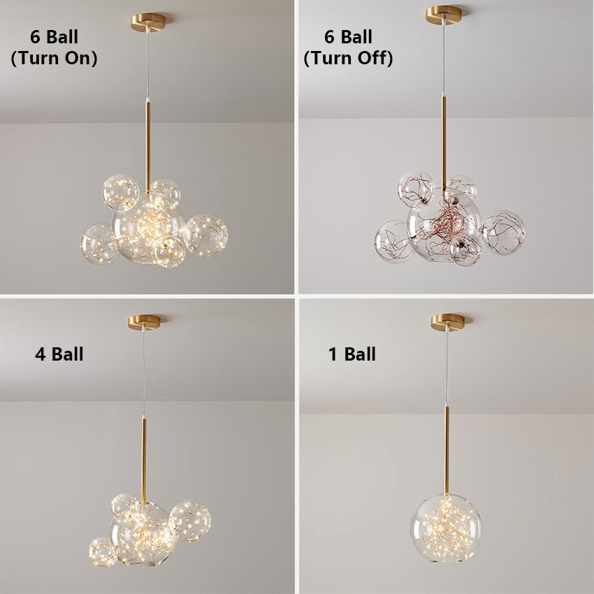 Runa Elegant Glass Pendant Lights